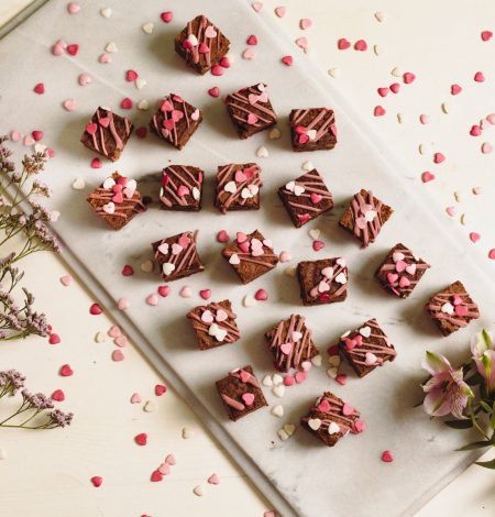 Μπουκιές Brownies Άγιος Βαλεντίνος